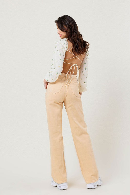 High Rise Straight Fit Jeans