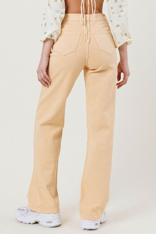 High Rise Straight Fit Jeans